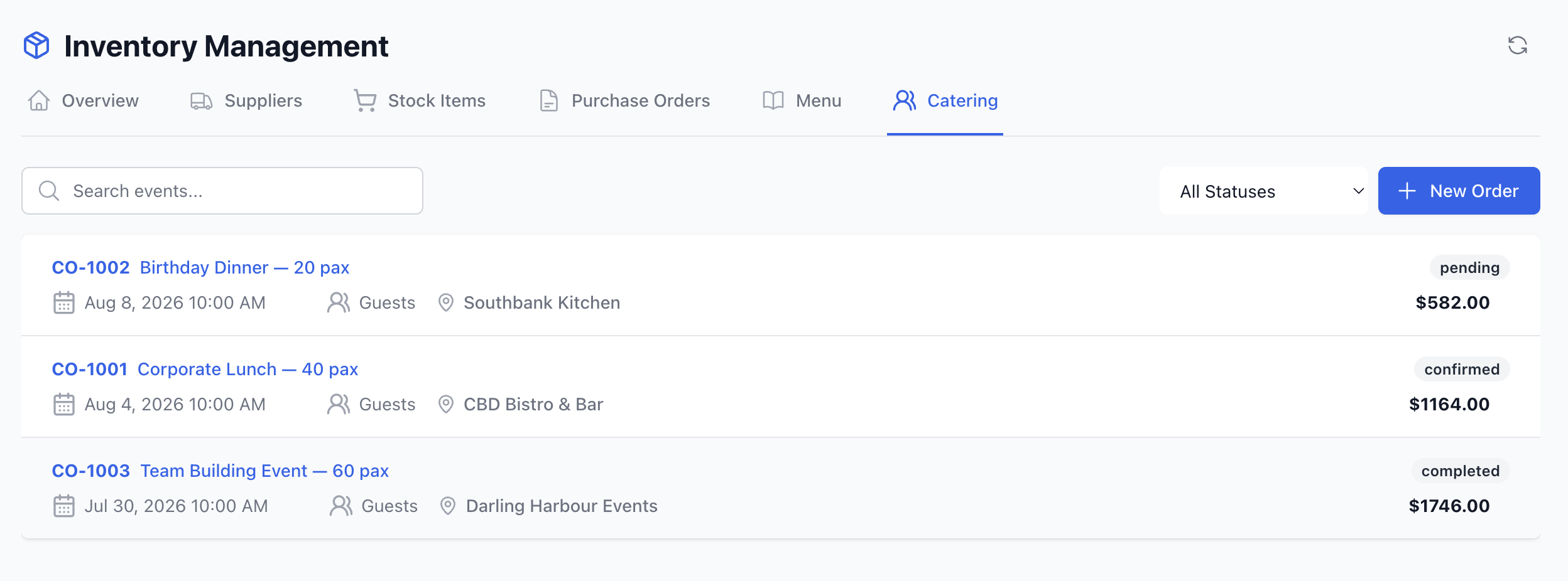 StaffLoop configured for Hospitality.