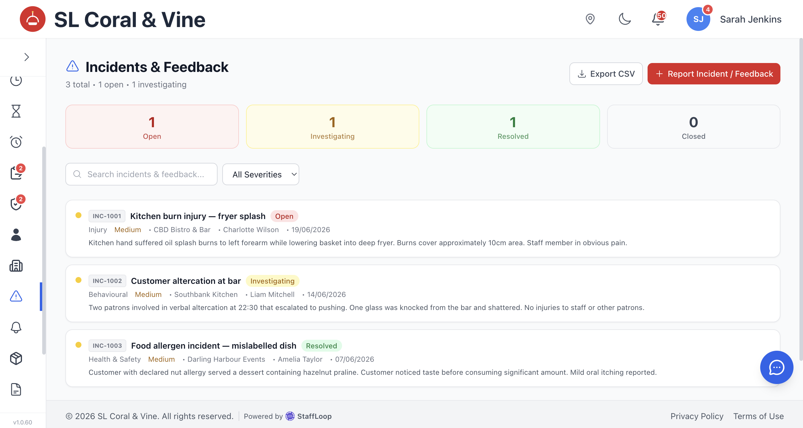 StaffLoop configured for Childcare Centre.